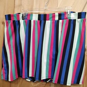 Swim by Cacique Skirt Brief Stripe Multicolor Sz 26 Swim Beach Resort Vacation